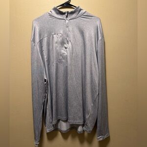 johnnie-O Heather Gray Performance Quarter Zip (C292)